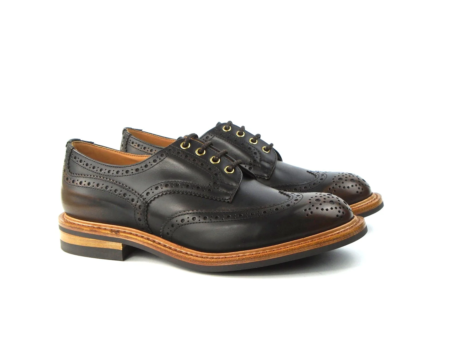 Bourton Country Shoe - Dafar Dark Brown Burnished - Image 3