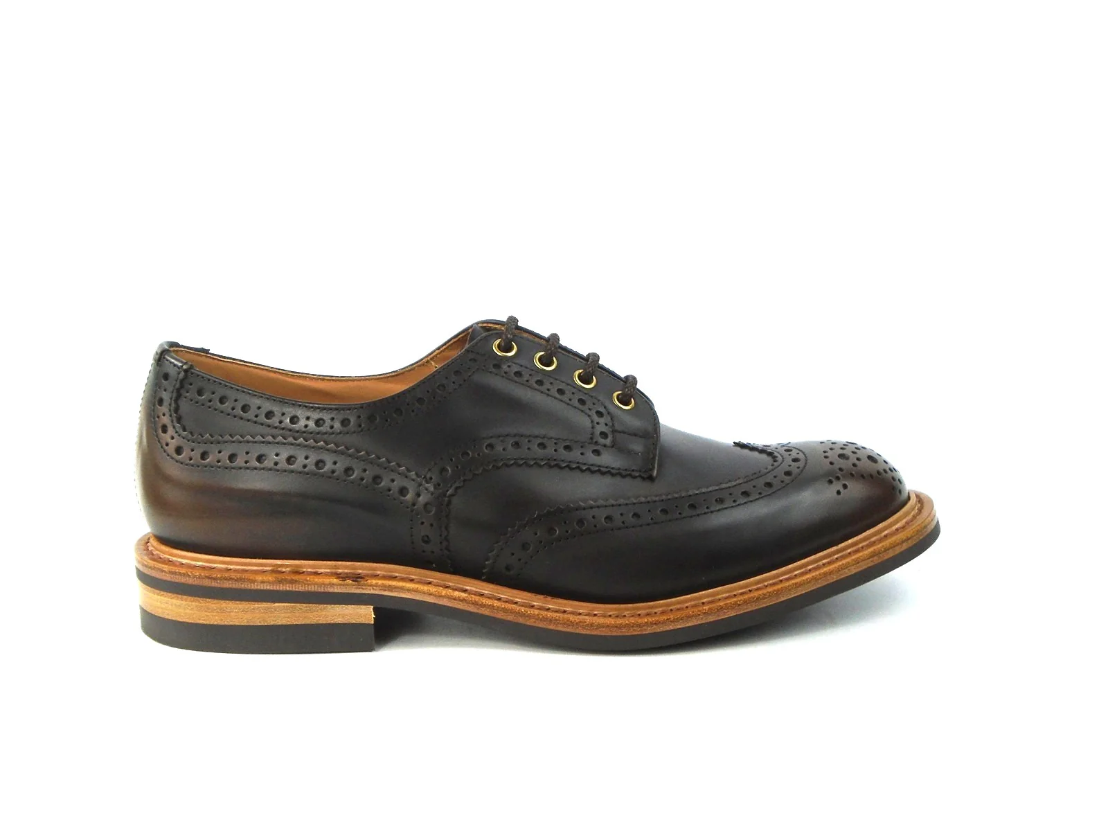 Bourton Country Shoe - Dafar Dark Brown Burnished - Image 4