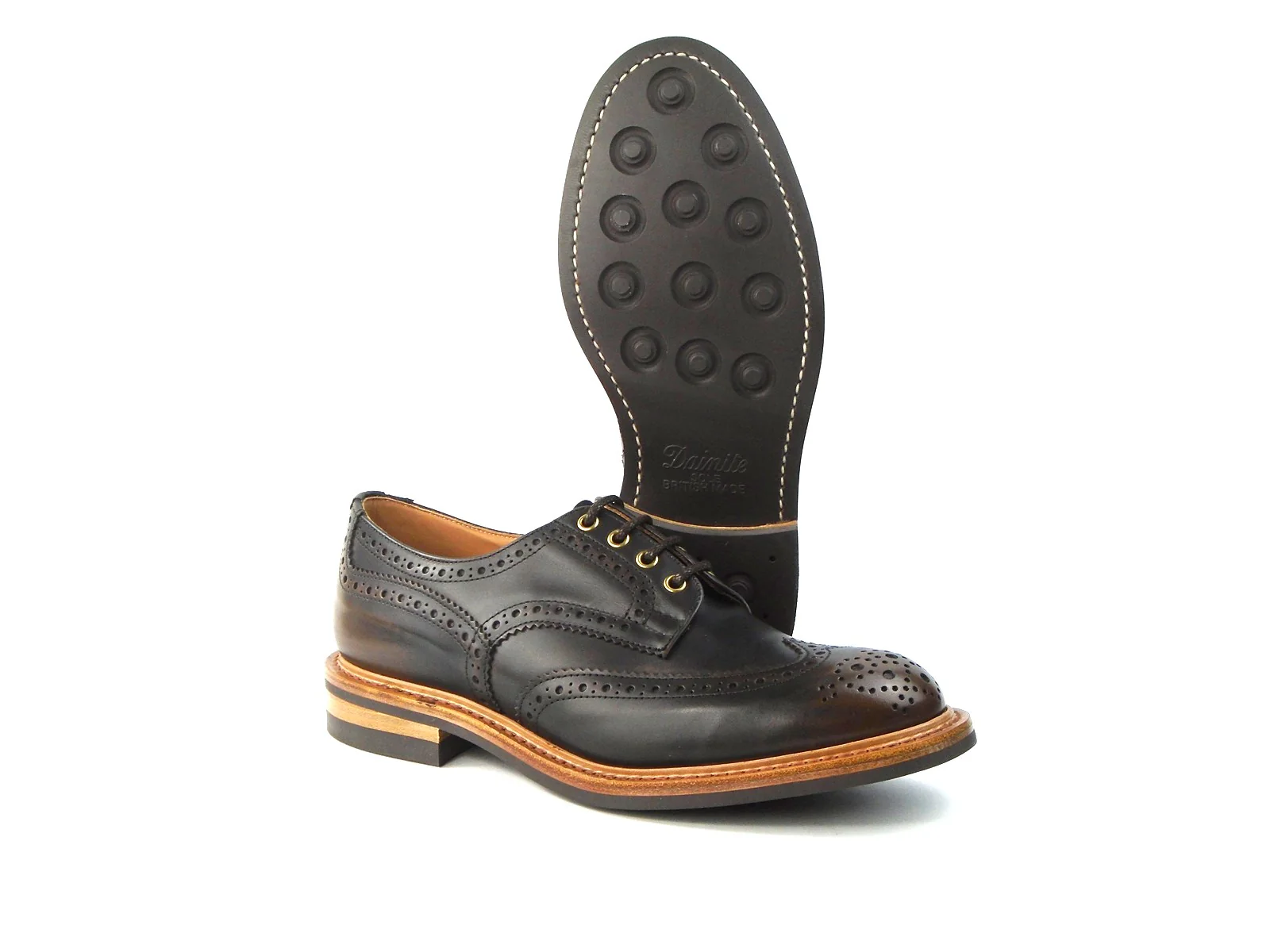 Bourton Country Shoe - Dafar Dark Brown Burnished - Image 6