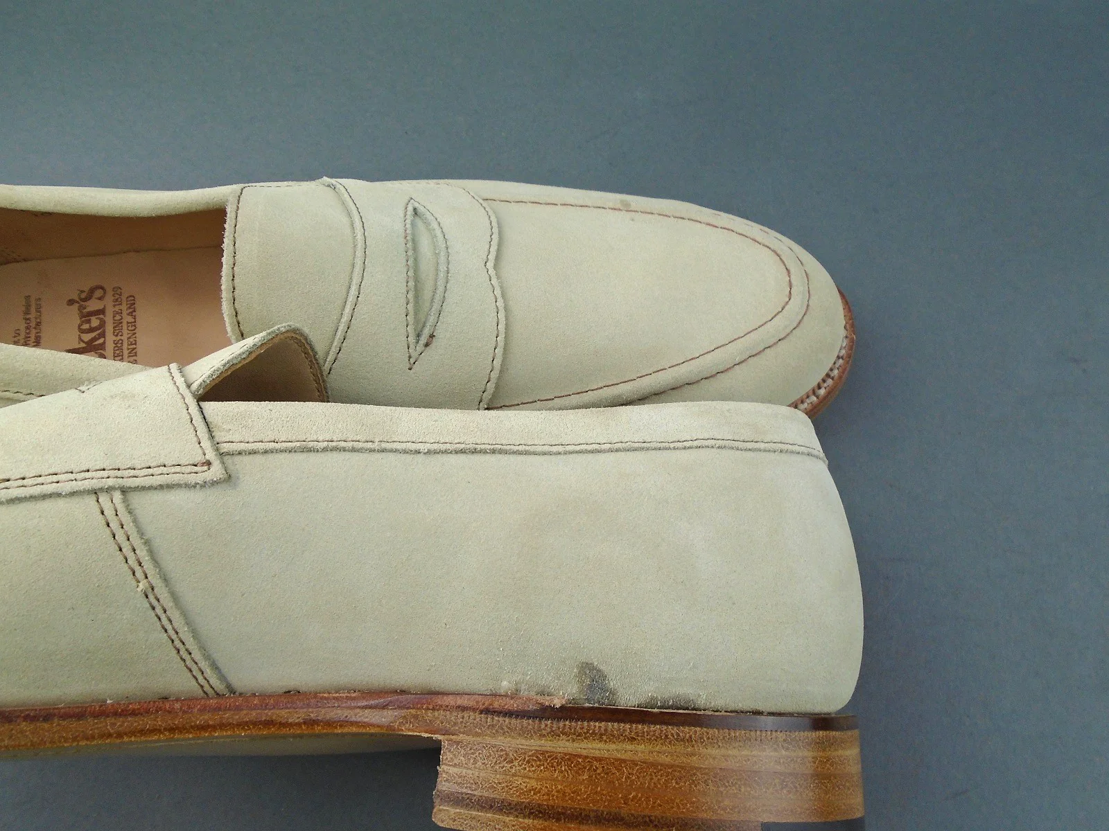Jermyn Street Penny Loafer - Oatmeal Suede - Image 6