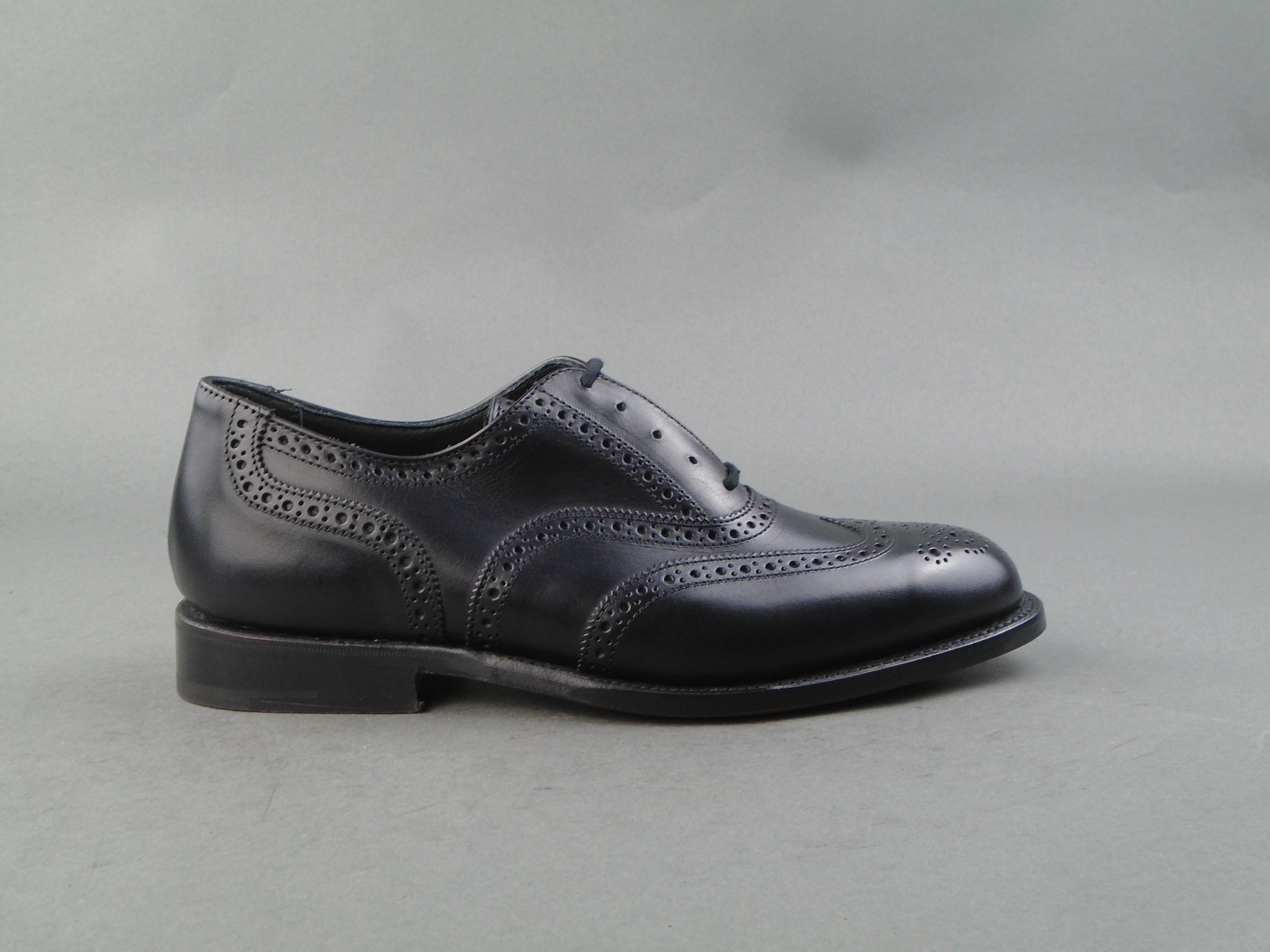 Ladies Black Full Brogues - Image 3