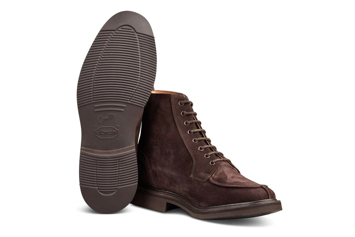 Lawrence Apron Front Derby Boot - Coffee Suede - Image 5