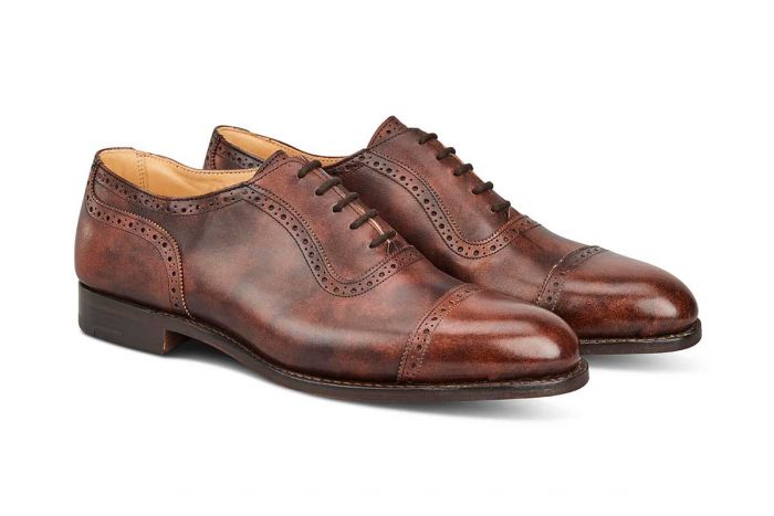 Trenton Toecap Oxford City Shoe - Brown Museum Calf - Image 3