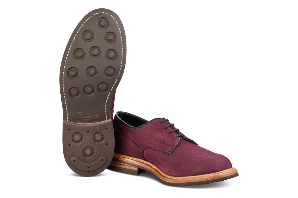 Woodstock Plain Derby Country Shoe - Blackberry Hydro Nubuck - Image 5